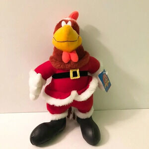Vtg 1997 ACE Looney Tunes  Foghorn Leghorn Plush 11 Inch Stuffed Plush Toy Santa